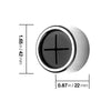 Stickitowel Round Self-Adhesive Push Towel Hooks | Set of 5