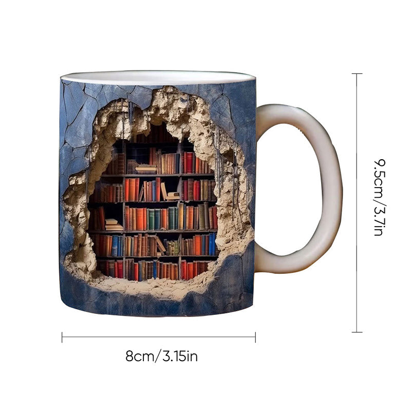 ArtisticSip™ - 3D Bookshelf Mug