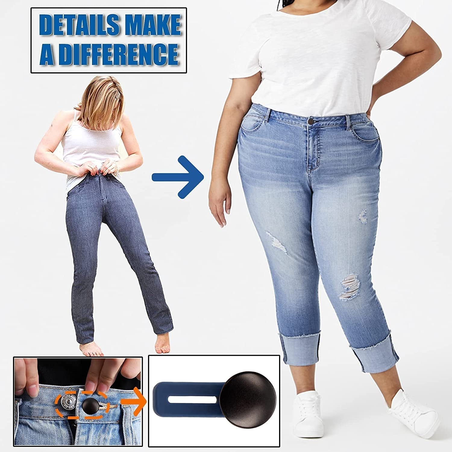5+5 FREE | Jeans Buttons™ - Give tight pants a second chance!