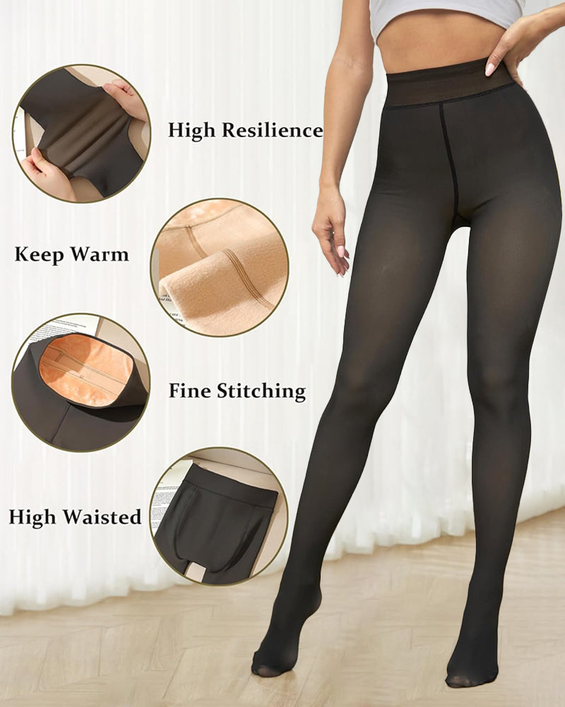 SheerCozy™ | Translucent tights with fleece lining