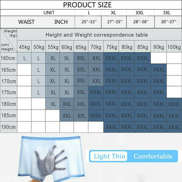 Simkool Men's Ice Silk Breathable Underwear Pack Of 6