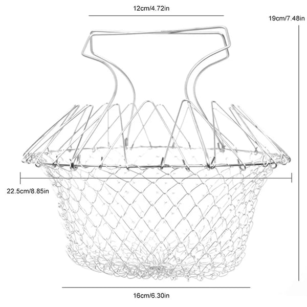 | Multiserve Multifunctional Foldable Fry Basket
