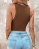 Taylor Round Neck Sleeveless Top with Built-In Bra