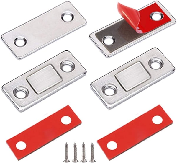 | 2 Sets LatchnShut Ultra-Slim Adhesive Magnetic Door Catch for Seamless Closing