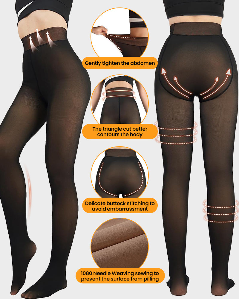 SheerCozy™ | Translucent tights with fleece lining