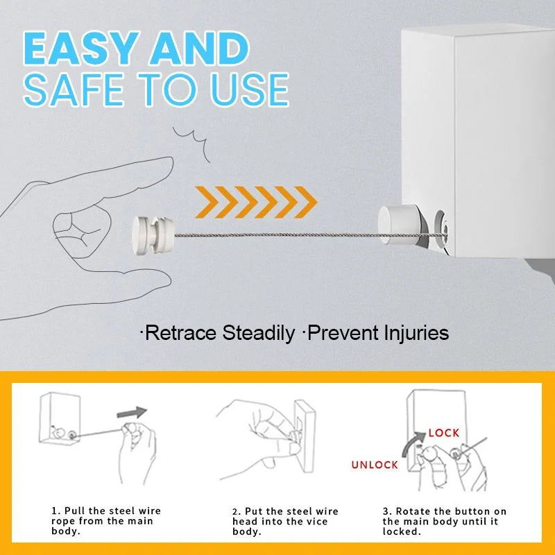 QuickDryPro™ - Space-saving drying rack with secure lock