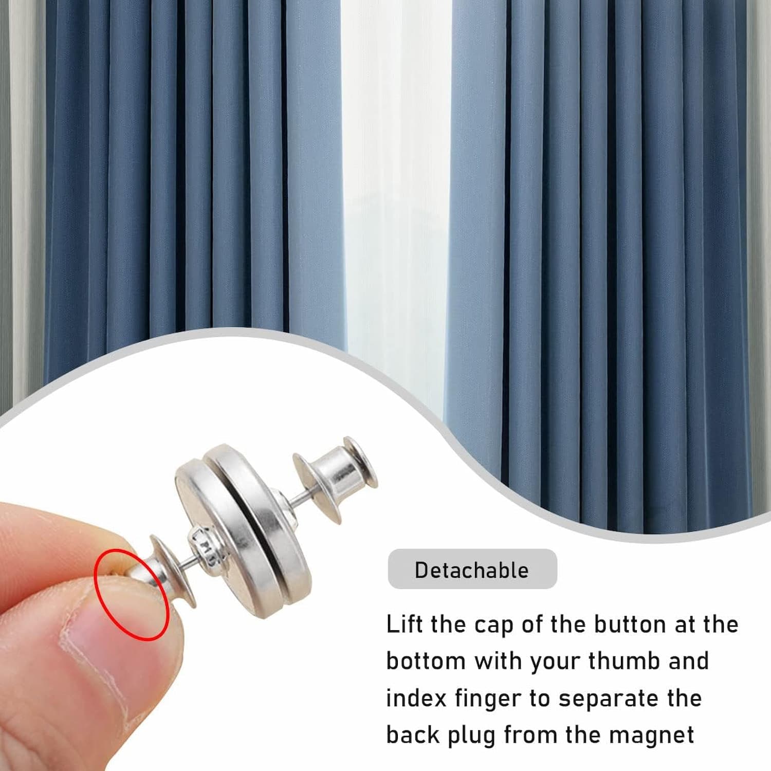 CurtainBuster™ - Magnetic curtain clips - Keep your curtains perfectly in place!