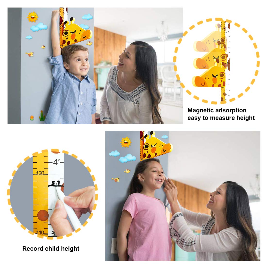 HeightMate™ - Magnetic Giraffe Lengtetabel