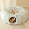 PlushParadise™ - 2-in-1 Round Cat Bed and Tunnel Toy