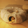 PlushParadise™ - 2-in-1 Round Cat Bed and Tunnel Toy