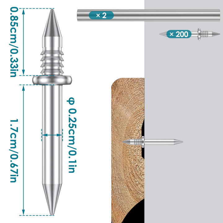 SeemiNail - Double-headed socket thread nail (100 pieces) - Nail without mess!