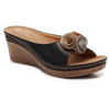 Silvia™ - Leather wedge sandals