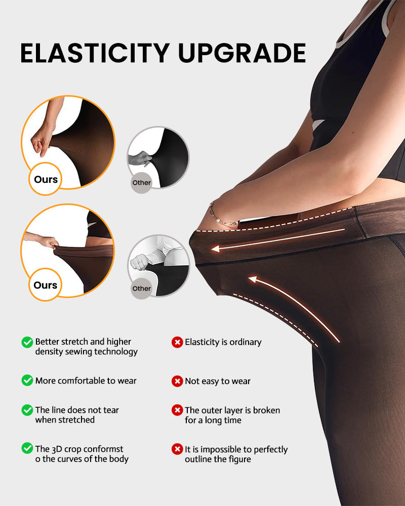 SheerCozy™ | Translucent tights with fleece lining
