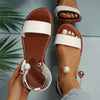 Fonio™ - Faux Pearl Metal Ankle Strap Slip On Sandals [Last Day Off]