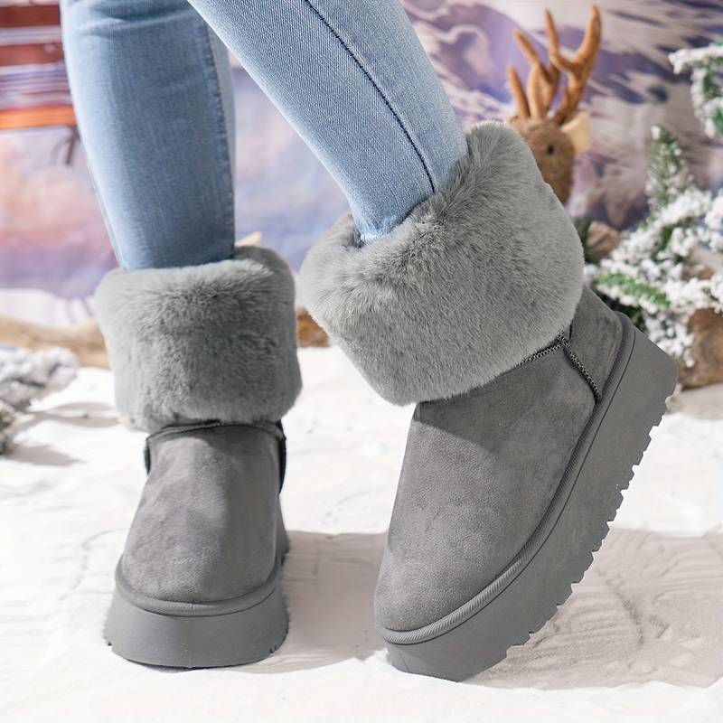 Pluschie - Plush snow ankle boots for ladies
