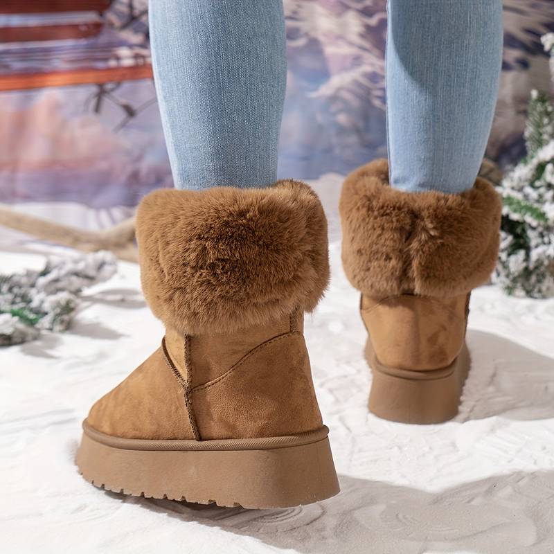 Pluschie - Plush snow ankle boots for ladies