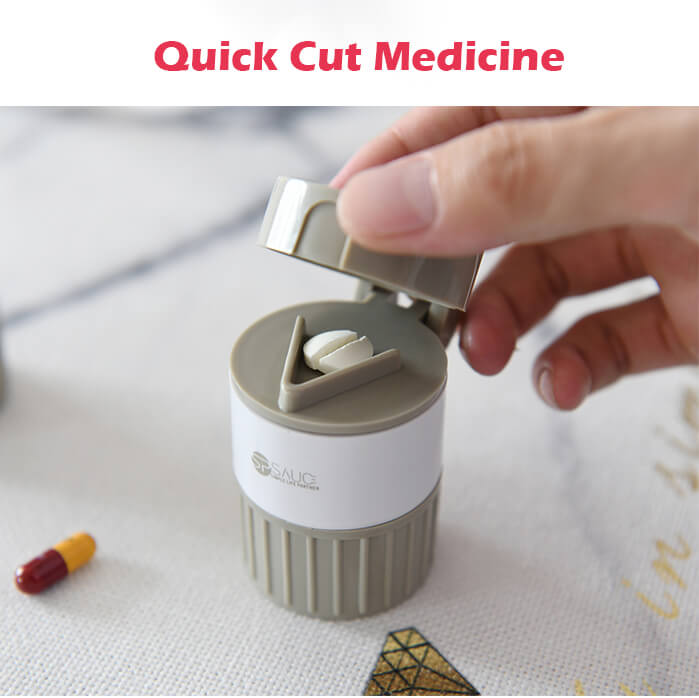Portable medicine cutter, multifunctional medicine storage box 【Last day discount】