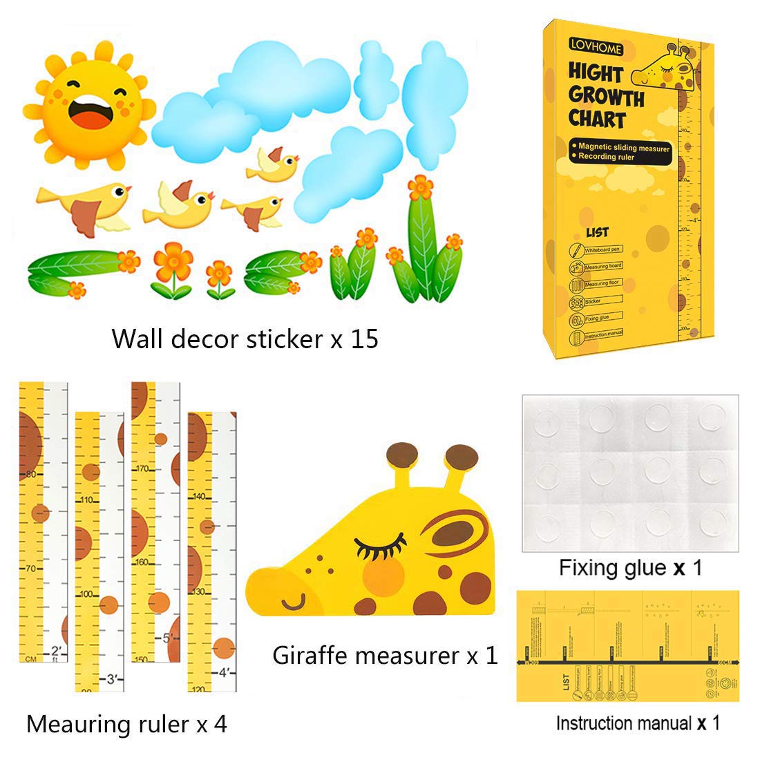 HeightMate™ - Magnetic Giraffe Lengtetabel