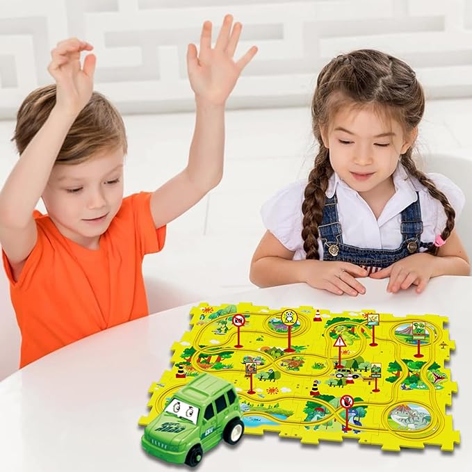 PuzzleRacer™ - Children's track set for cars