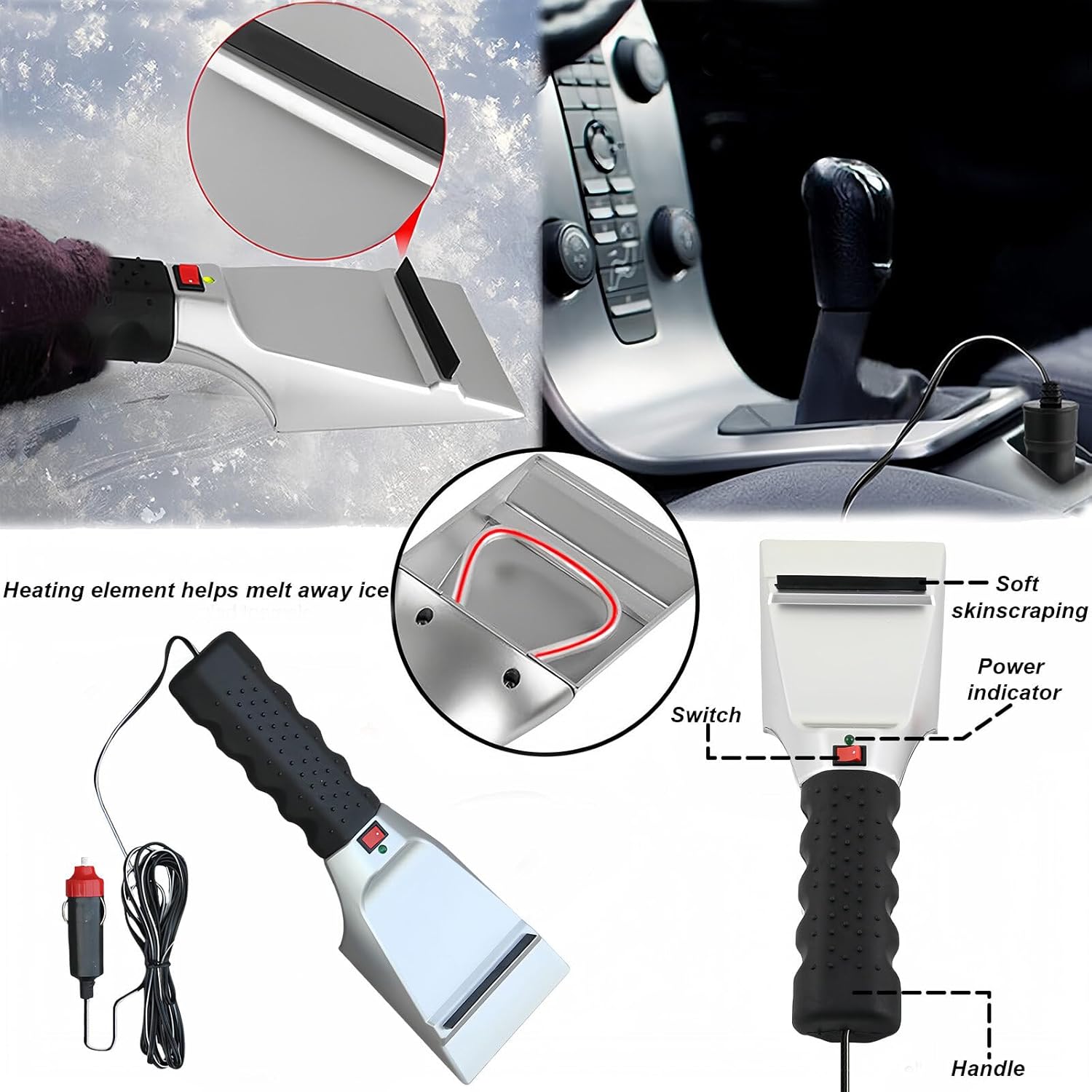 FrostFree | Car heated snow and ice scraper