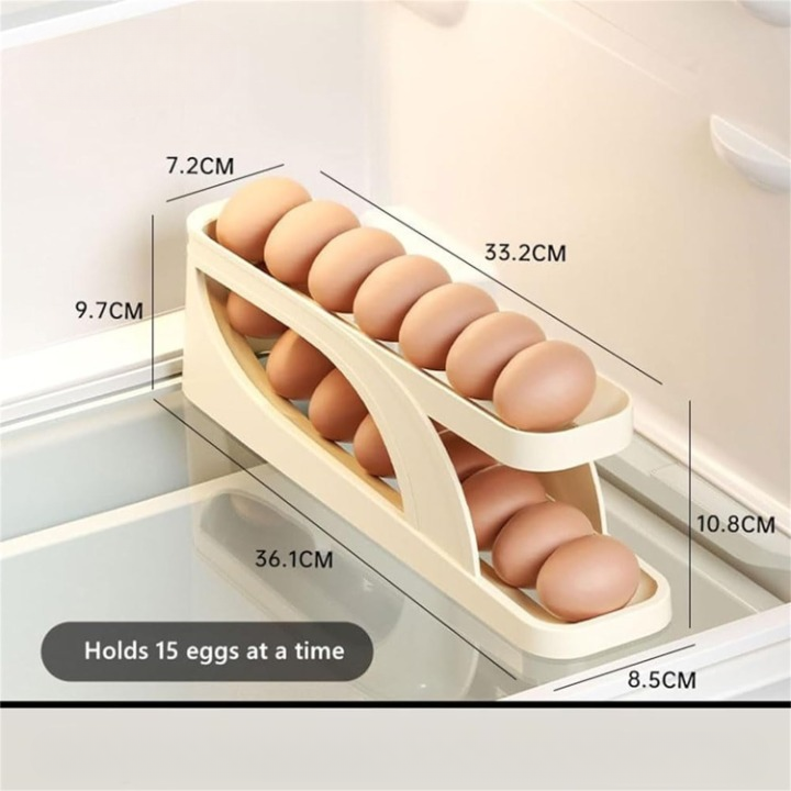EggRack™ - Automatic roll-up egg dispenser with double layer