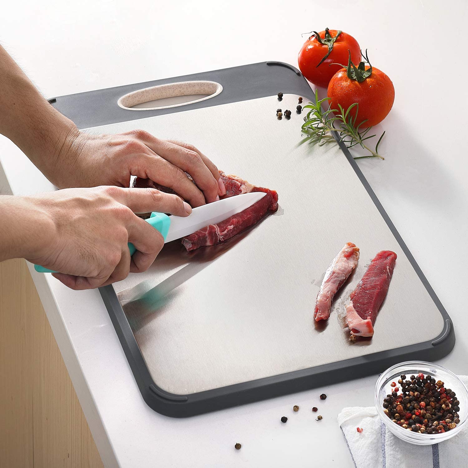 Chopping Board™ - Chopping board for the kitchen - Stainless steel chopping board for meals [last day discount]