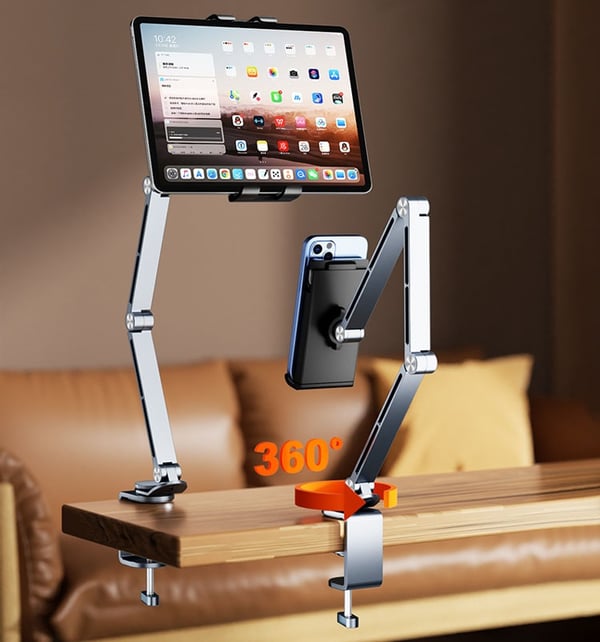 | Bracketab Adjustable Bed Tablet Stand for 4-12.9 inch Mobile Phones & Tablets