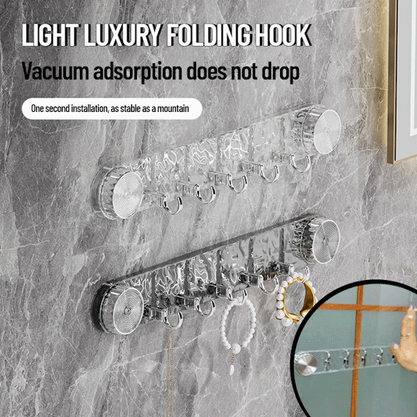 HookHold | Space-saving suction cup hooks with adjustable folding design