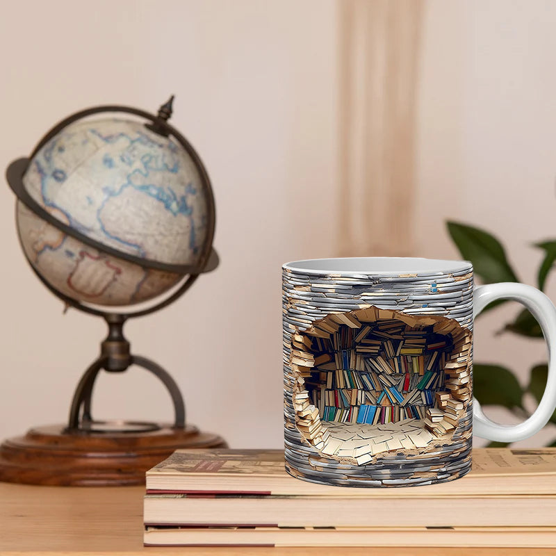 ArtisticSip™ - 3D Bookshelf Mug