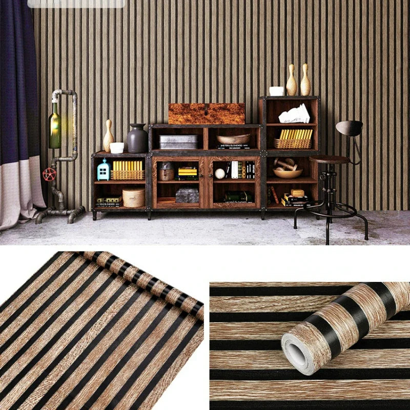 RetroWallpaper™ - 3D Effect Oak Wood Wallpaper - Give your walls a retro touch!