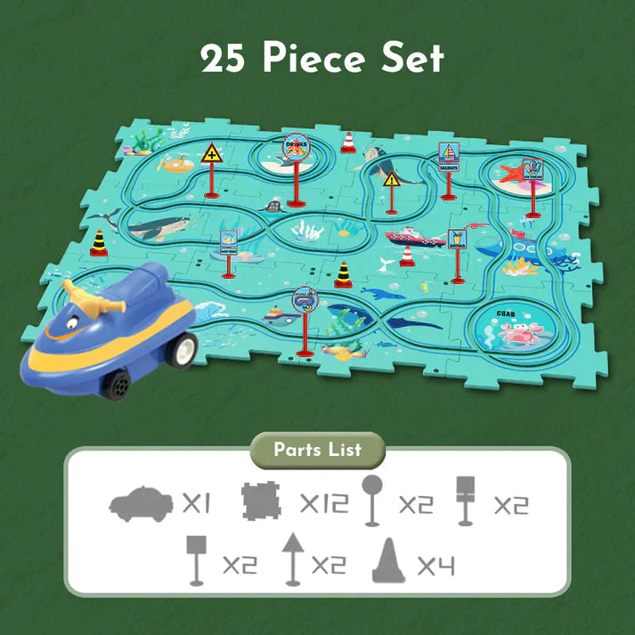 PuzzleRacer™ - Children's track set for cars