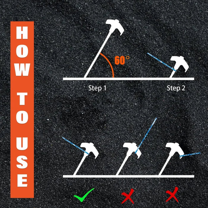 CampPro™ - Heavy-duty, drillable tent pegs for effortless pitching