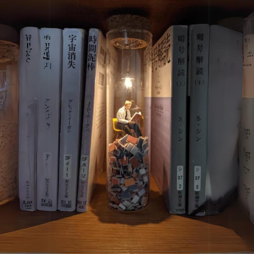 TubeLamp™ - Test tube perspective drawing - Perfect for book lovers!