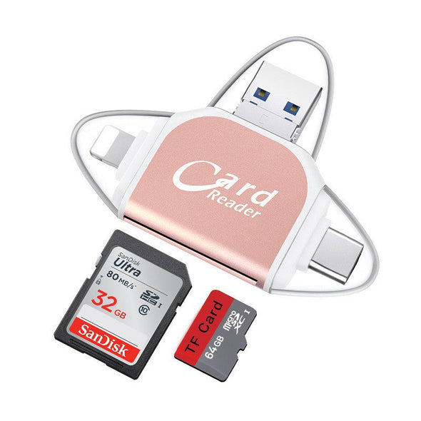 MasterSD™ - 4-in-1 SD TF Card Reader - Easy transfer of photos and videos!