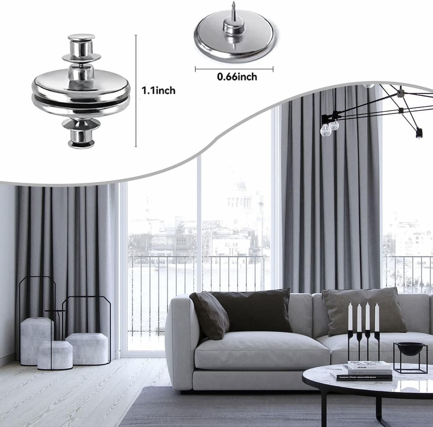 CurtainBuster™ - Magnetic curtain clips - Keep your curtains perfectly in place!