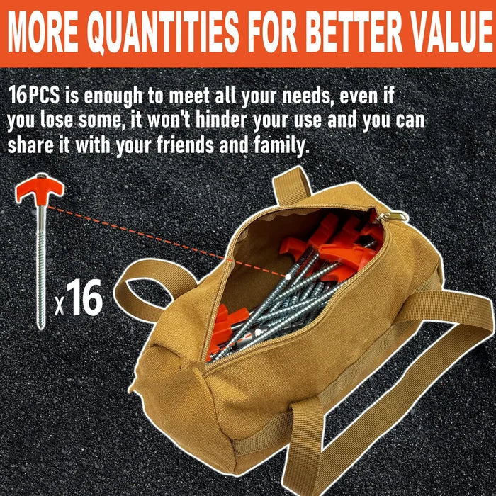 CampPro™ - Heavy-duty, drillable tent pegs for effortless pitching