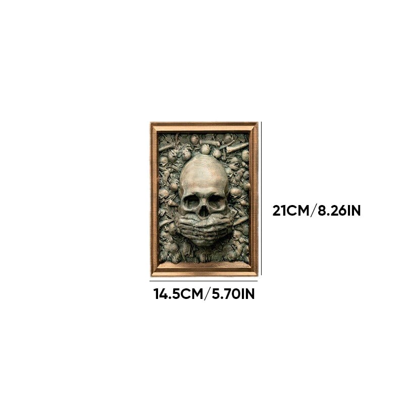 Framaskull 3D Halloween Three Wise Skulls Framed Picture