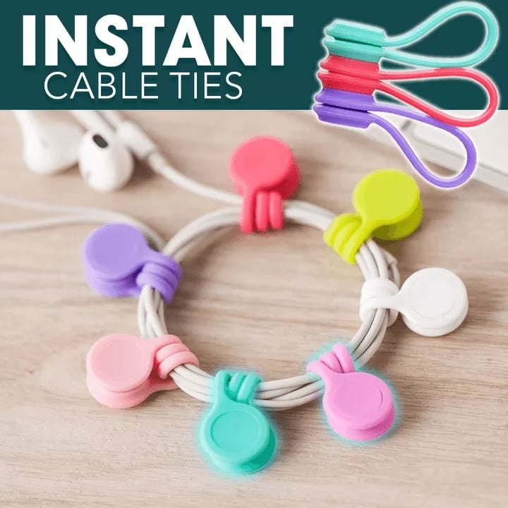 15+15 Free | Schnappy™ - Snapgrip Snap-On Magnetic Cable Ties | Set of 30 pcs.