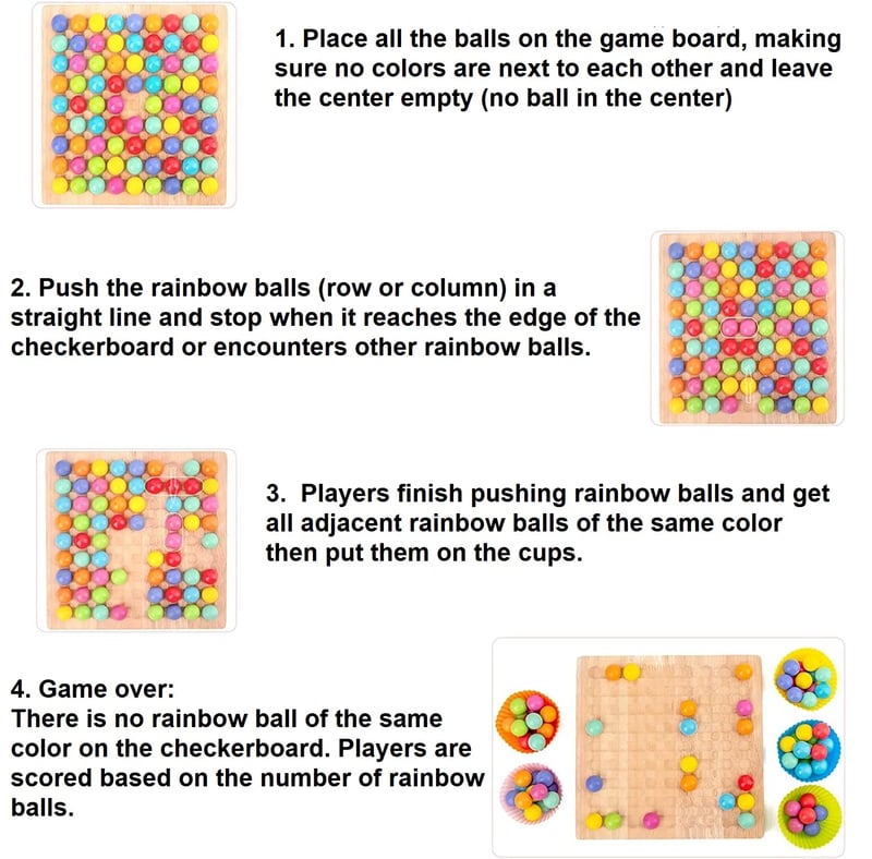 | Beadle Wooden Bead Board Game – Connect Four Style Strategy Game