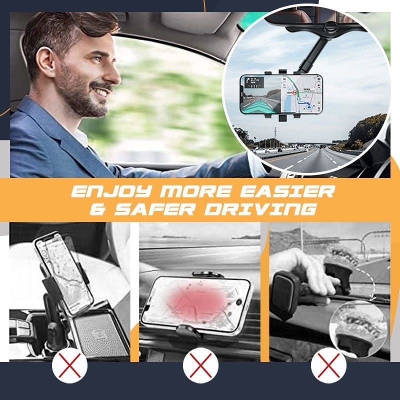 RotatableHandy™ - Rotatable and retractable car phone holder