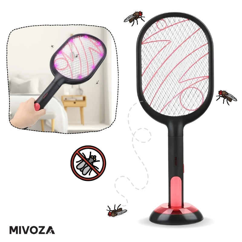 Efficient electric fly and bug zapper beater