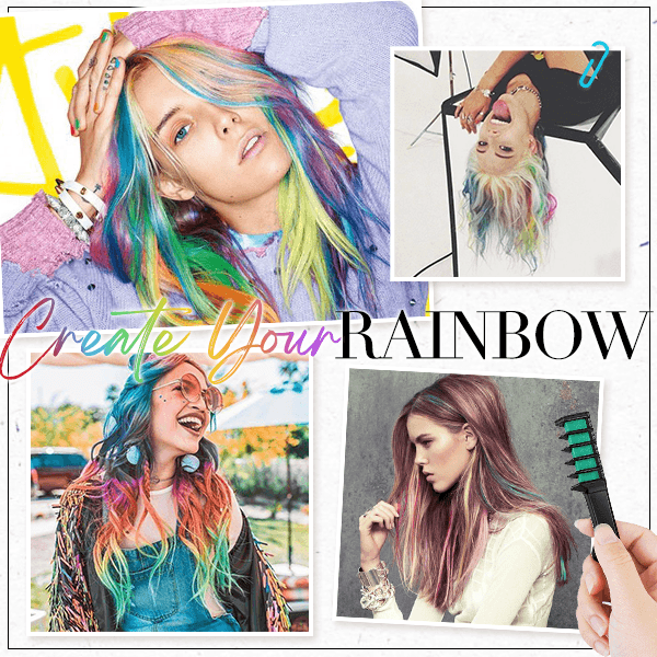 Kolocomb Temporary Hair Coloring Chalk Comb | Set of 10 Colors