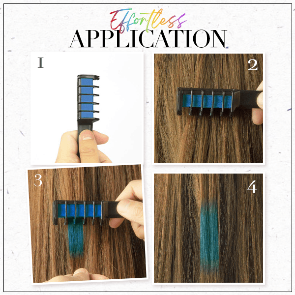Kolocomb Temporary Hair Coloring Chalk Comb | Set of 10 Colors