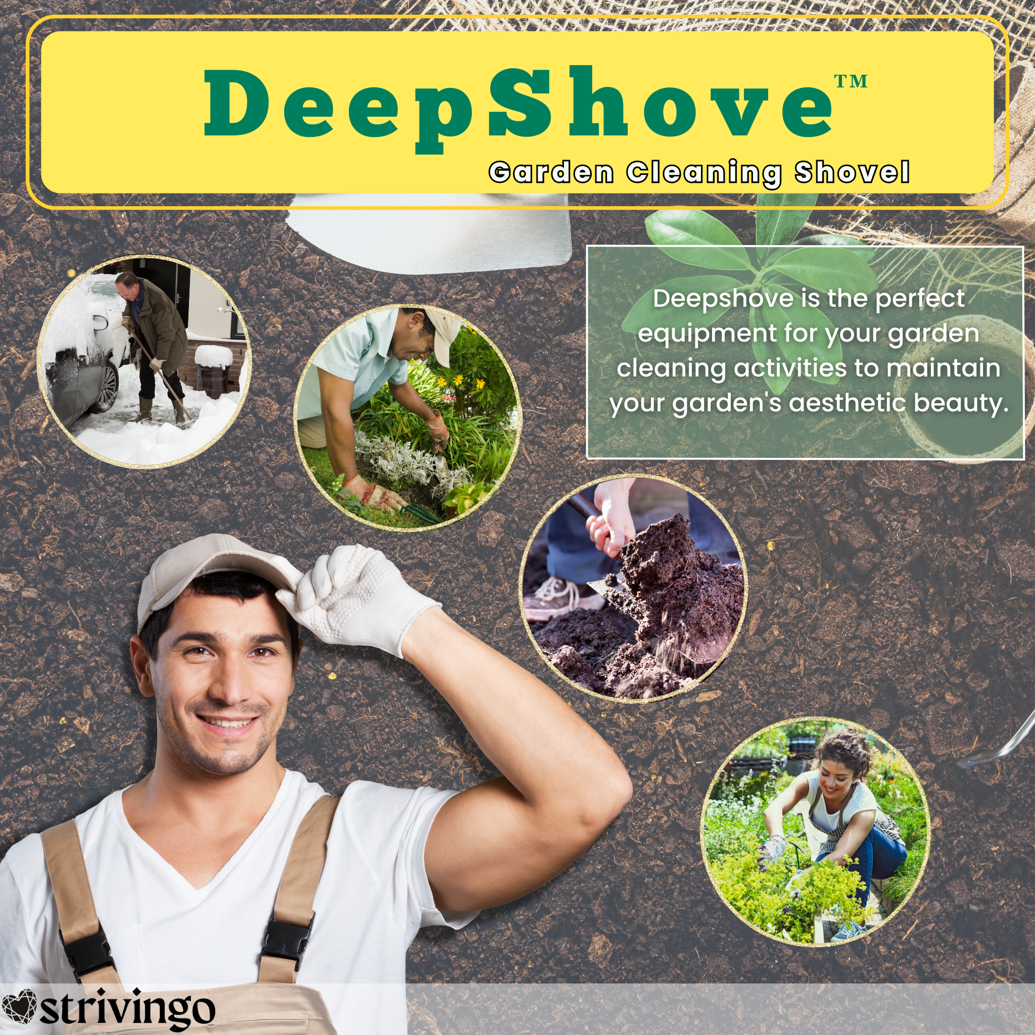 | DeepShove™ Garden Cleaning Shovel Head