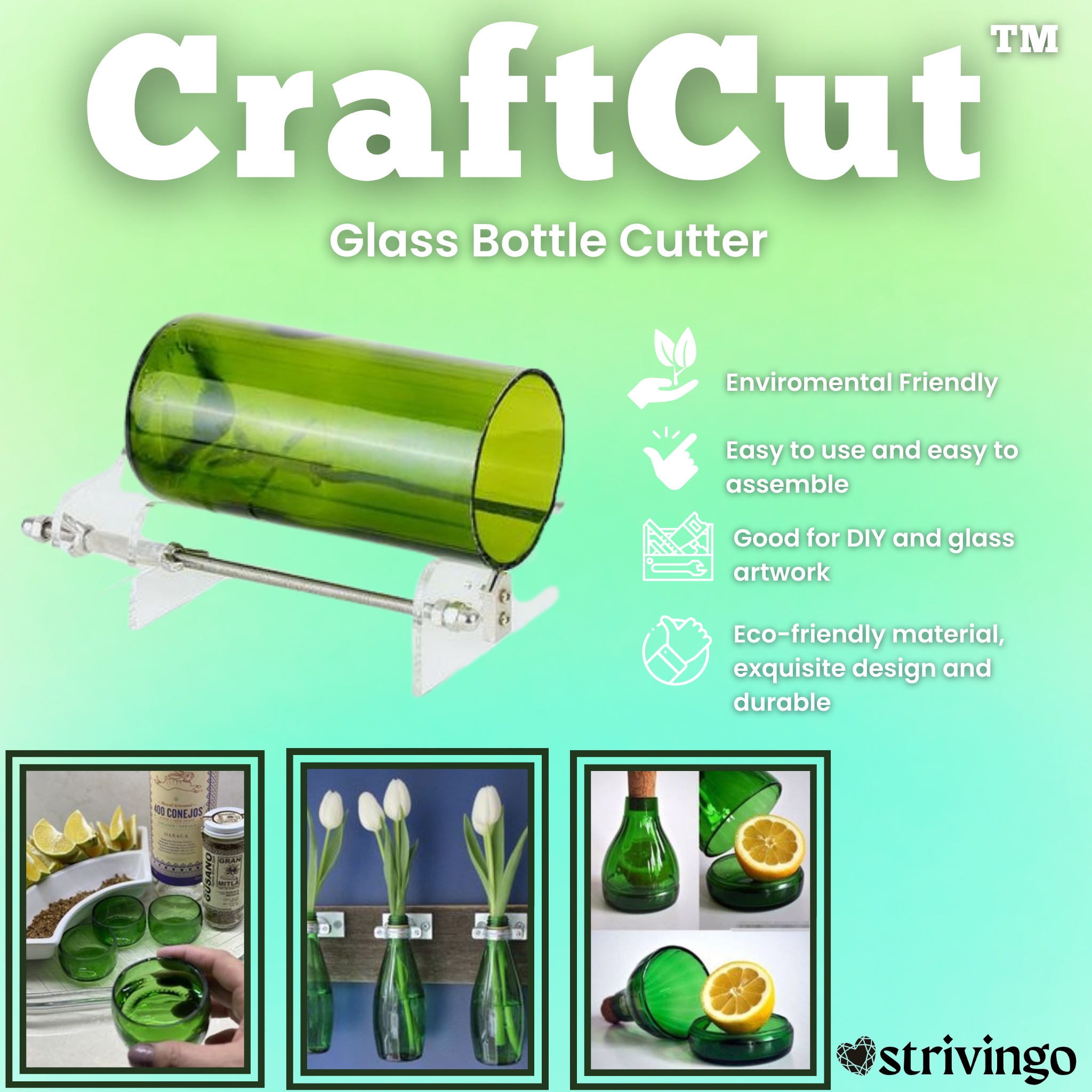 | CraftCut™ Glass Bottle Cutter