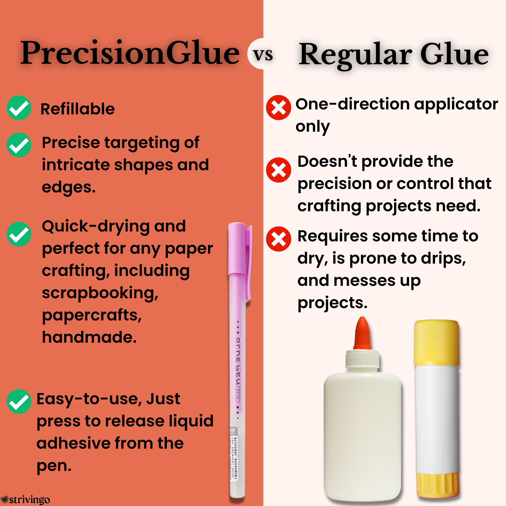 3+3 Free | PrecisionGlue™ | Refillable Roller Tip Glue Sticks [Last Day Discount]
