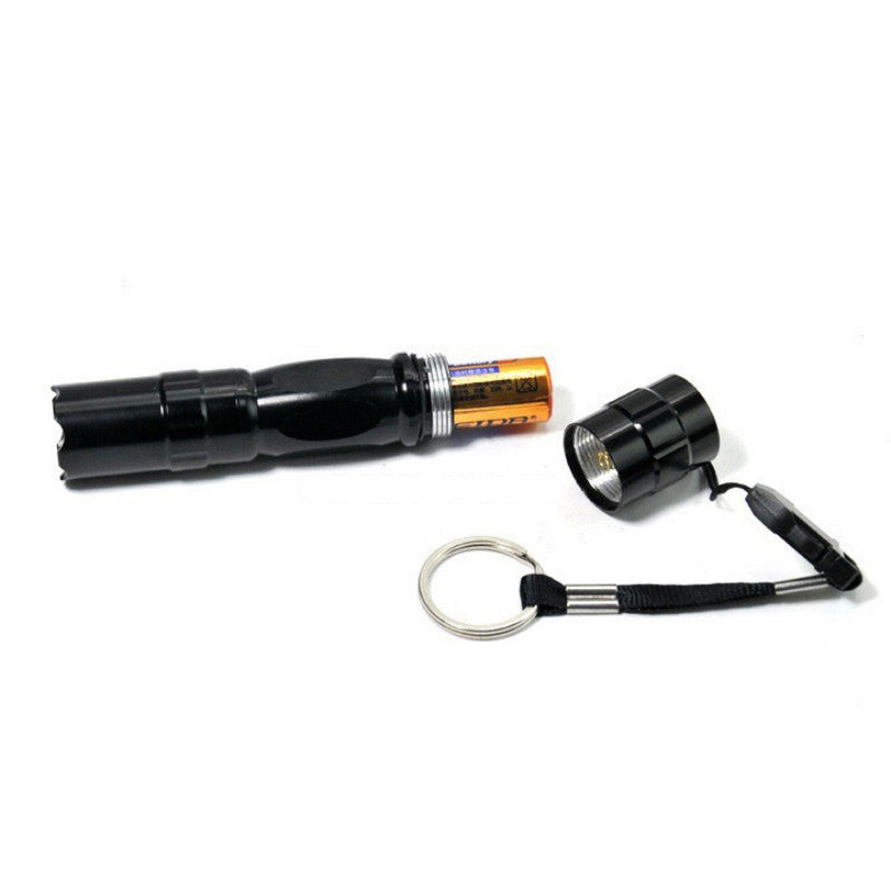 Black Mini Waterproof Keychain LED Flashlight.