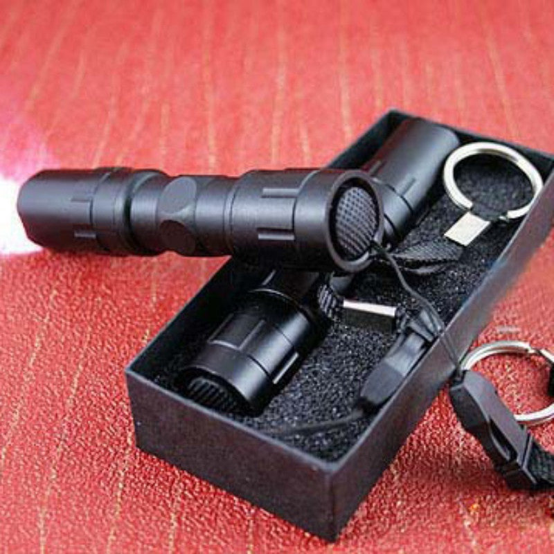 Black Mini Waterproof Keychain LED Flashlight.