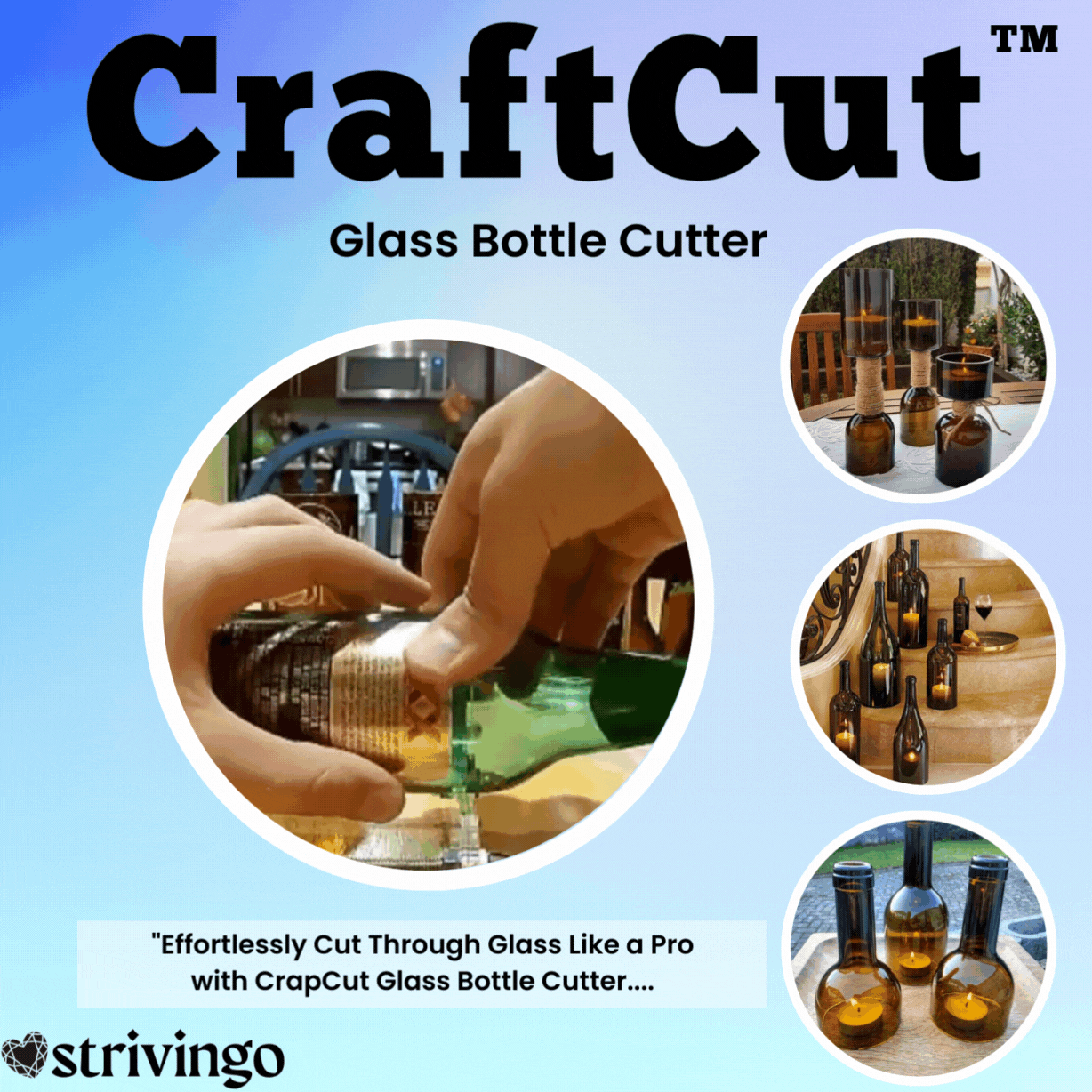 | CraftCut™ Glass Bottle Cutter