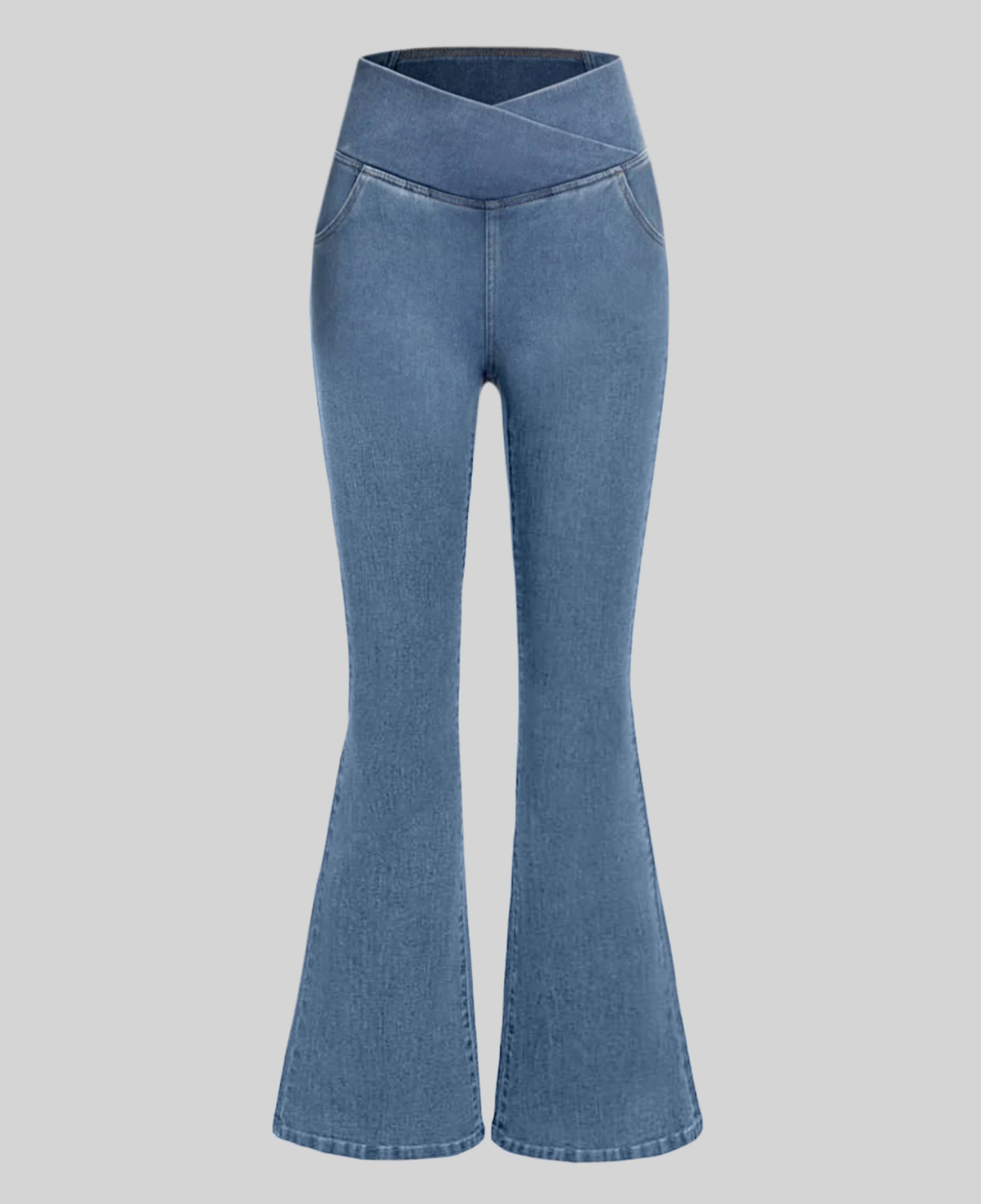 Beatrice™ - High-waisted crossover jeans
